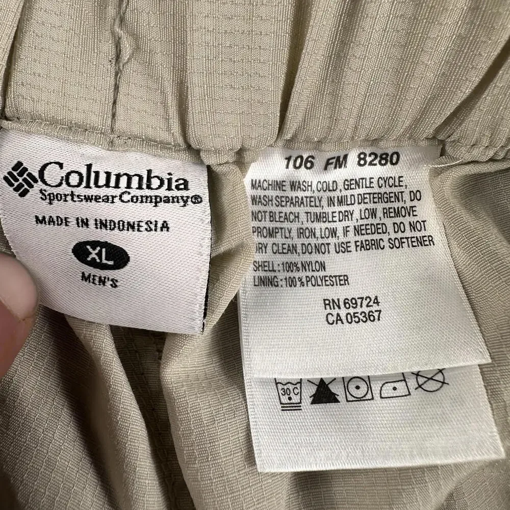 Columbia PFG Convertible Pants Mens XL Beige Off White Hunt Fish Hike Cargo - Picture 2 of 8
